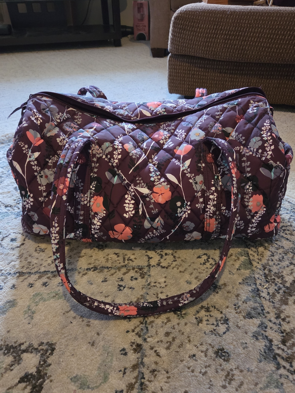 Vera Bradley Quilted Floral Weekender Duffel Bag